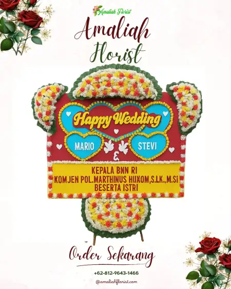 Papan Bunga Pernikahan Maro Sebo